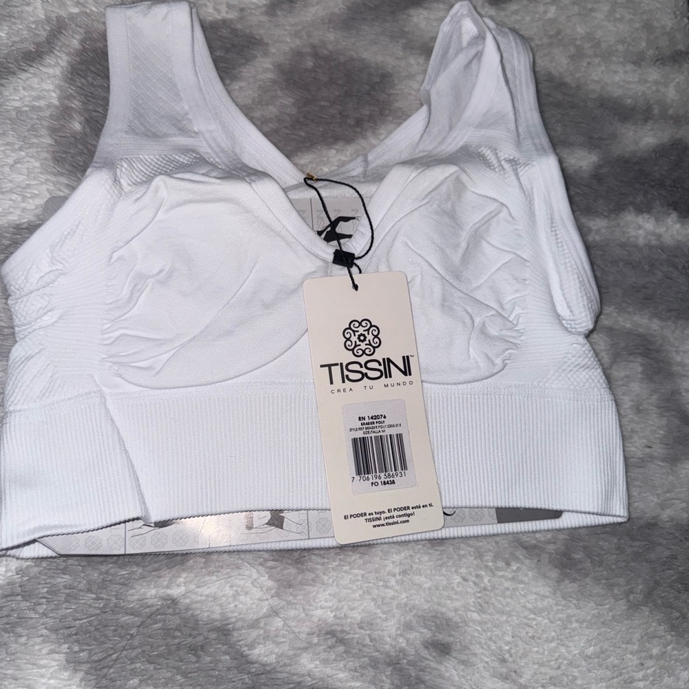 Tissini White Sports Bra